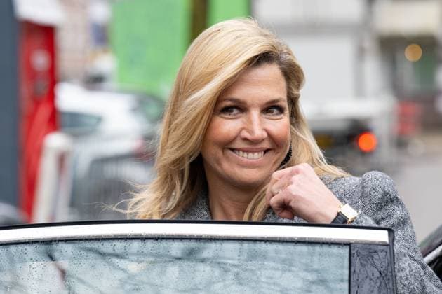 Amsterdam, The Netherlands, 2026-03-11 13:13:42 AMSTERDAM, March 11, 2026, LAB111 Queen Maxima presenting a workbook to the Anne-Bo Foundation at LAB111 in Amsterdam. The foundation focuses on girls for whom studying is not a given, for example, because they grow up in poverty, have a history of refugee status, or come from youth care. PHOTO: NLBeeld Patrick van Emst Credit: NL Beeld Patrick van Emst  Copyright: xx x