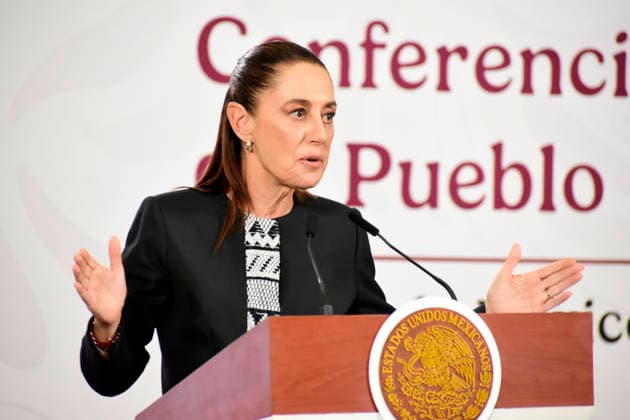 Mexican President Claudia Sheinbaum Pardo speaks during a news conference about the first voluntary collaboration agreement with digital platforms to combat violence against women, at the National Palace. on March 11, 2026 in Mexico City, Mexico. Mexico City Mexico  - ZUMAe321 20260311_zia_e321_017 Copyright: xLuisxBarronx