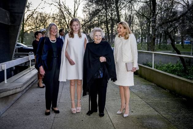 EINDHOVEN - Princess Beatrix, Princess Mabel, and their daughter Zaria attend the presentation of the Prince Friso Engineering Award. For the twelfth time, this award bears the name of the late Prince Friso, a mechanical and aerospace engineer and member of KIVI. ROBIN UTRECHT ANP netherlands out - belgium out  Copyright: xx x553055436x originalFilename: 553055436.jpg
