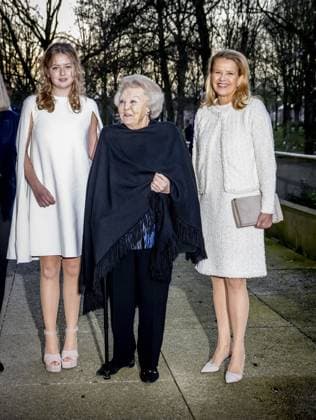 EINDHOVEN - Princess Beatrix, Princess Mabel, and their daughter Zaria attend the presentation of the Prince Friso Engineering Award. For the twelfth time, this award bears the name of the late Prince Friso, a mechanical and aerospace engineer and member of KIVI. ROBIN UTRECHT ANP netherlands out - belgium out  Copyright: xx x553055457x originalFilename: 553055457.jpg