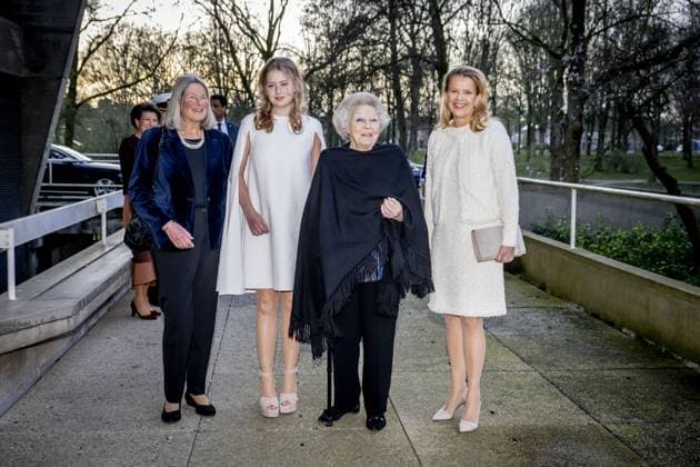 EINDHOVEN - Princess Beatrix, Princess Mabel, and their daughter Zaria attend the presentation of the Prince Friso Engineering Award. For the twelfth time, this award bears the name of the late Prince Friso, a mechanical and aerospace engineer and member of KIVI. ROBIN UTRECHT ANP netherlands out - belgium out  Copyright: xx x553055476x originalFilename: 553055476.jpg