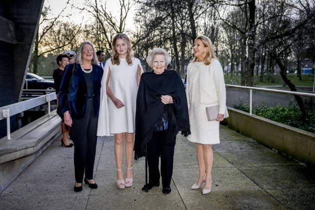 EINDHOVEN - Princess Beatrix, Princess Mabel, and their daughter Zaria attend the presentation of the Prince Friso Engineering Award. For the twelfth time, this award bears the name of the late Prince Friso, a mechanical and aerospace engineer and member of KIVI. ROBIN UTRECHT ANP netherlands out - belgium out  Copyright: xx x553055486x originalFilename: 553055486.jpg