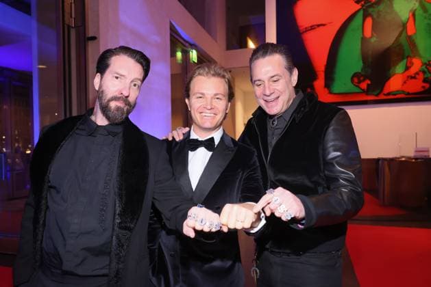 Freundship Award 2026 Alec Völkel, Nico Rosberg, Sascha Vollmer German-British Freundship Award 2026 für Nico Rosberg, AXICA Lounge, Berlin, Datum: 11.03.2026 Copyright: xEventpress Kratschx