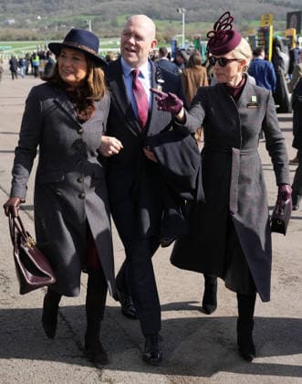 Ladies Day at Cheltenham Festival Carole Middleton, Mike Tindall and Zara Tindall attend Ladies Day at Cheltenham Festival, Cheltenham Racecourse, Cheltenham, Gloucestershire, UK, on the 11th March 2026 Picture by James Whatling Cheltenham Cheltenham Racecourse Gloucestershire United Kingdom  WHA-0810