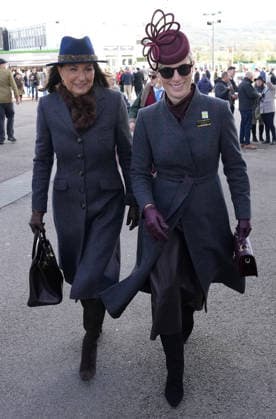 Ladies Day at Cheltenham Festival Carole Middleton and Zara Tindall attend Ladies Day at Cheltenham Festival, Cheltenham Racecourse, Cheltenham, Gloucestershire, UK, on the 11th March 2026 Picture by James Whatling Cheltenham Cheltenham Racecourse Gloucestershire United Kingdom  WHA-0810