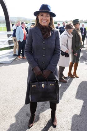 Ladies Day at Cheltenham Festival Carole Middleton attends Ladies Day at Cheltenham Festival, Cheltenham Racecourse, Cheltenham, Gloucestershire, UK, on the 11th March 2026 Picture by James Whatling Cheltenham Cheltenham Racecourse Gloucestershire United Kingdom  WHA-0810