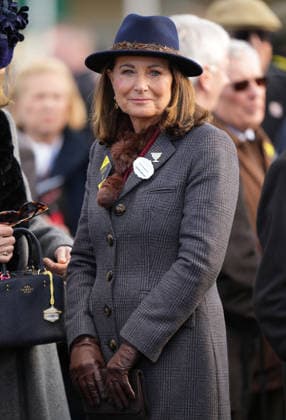 Ladies Day at Cheltenham Festival Carole Middleton attends Ladies Day at Cheltenham Festival, Cheltenham Racecourse, Cheltenham, Gloucestershire, UK, on the 11th March 2026 Picture by James Whatling Cheltenham Cheltenham Racecourse Gloucestershire United Kingdom  WHA-0810