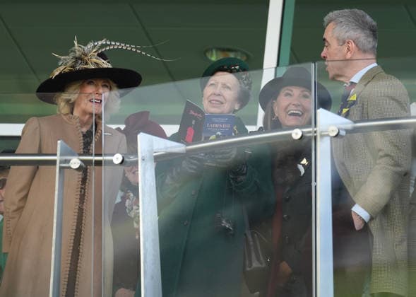 Ladies Day at Cheltenham Festival Queen Camilla, Princess Anne and Carole Middleton cheer on the racing as they attend Ladies Day at Cheltenham Festival, Cheltenham Racecourse, Cheltenham, Gloucestershire, UK, on the 11th March 2026 Picture by James Whatling Cheltenham Cheltenham Racecourse Gloucestershire United Kingdom  WHA-0810