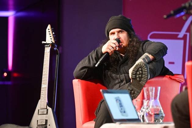 Mille (Kreator) präsentiert seine Biographie Exklusive Lesung und Gespräch mit Co-Autor Torsten Groß in Essen ** NUR FÜR REDAKTIONELLE ZWECKE ** EDITORIAL USE ONLY **<p>Mille (Kreator, links im Bild) präsentiert am Mittwoch, 11. März 2026 seine Biographie mit Co-Autor Torsten Groß im Marienforum im Mariengymnasium in Essen. Deutschland NRW Essen Copyright: VladimirxWegener
