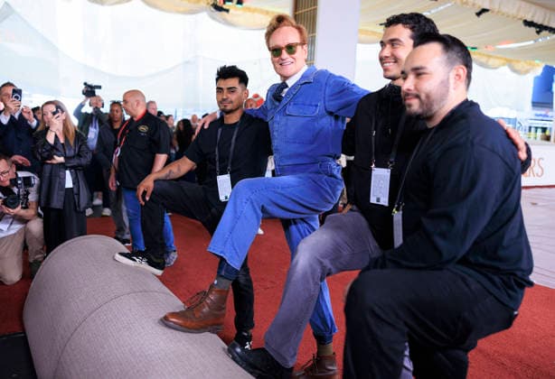 March 11, 2026, Hollywood, California, USA: 98th Oscars host CONAN O BRIEN and assistants prepare to roll out the Red Carpet at the Dolby Theater in Hollywood ahead of the upcoming Academy Awards which will take place Sunday March 15th. Hollywood USA  - ZUMAp124 20260311_zaa_p124_009 Copyright: xArianaxRuizx