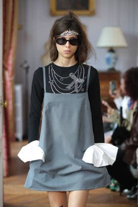 PFW - Florentina Leitner Runway A model walks the runway during the Florentina Leitner Womenswear Fall Winter 2026-2027 show as part of Paris Fashion Week on March 10, 2026 in Paris, France. Photo by Alain Gil Gonzalez ABACAPRESS.COM Paris France  Copyright: xGonzalezxAlain-Gil ABACAx