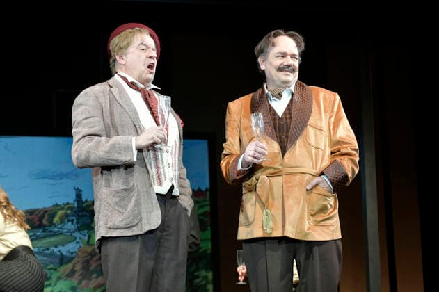 Gerhard Mohr und Oliver Nitsche bei der Fotoprobe zum Theaterstück Bekenntnisse des Hochstaplers Felix Krull im Schlosspark Theater. Berlin, 11.03.2026