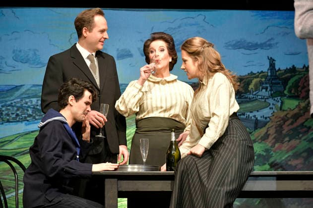 Adrian Djokic, Jakob Wenig, Alexa Maria Surholt und Marie Schröder bei der Fotoprobe zum Theaterstück Bekenntnisse des Hochstaplers Felix Krull im Schlosspark Theater. Berlin, 11.03.2026
