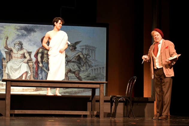 Adrian Djokic und Gerhard Mohr bei der Fotoprobe zum Theaterstück Bekenntnisse des Hochstaplers Felix Krull im Schlosspark Theater. Berlin, 11.03.2026