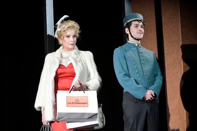Alexa Maria Surholt und Adrian Djokic bei der Fotoprobe zum Theaterstück Bekenntnisse des Hochstaplers Felix Krull im Schlosspark Theater. Berlin, 11.03.2026