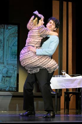 Marie Schröder und Adrian Djokic bei der Fotoprobe zum Theaterstück Bekenntnisse des Hochstaplers Felix Krull im Schlosspark Theater. Berlin, 11.03.2026