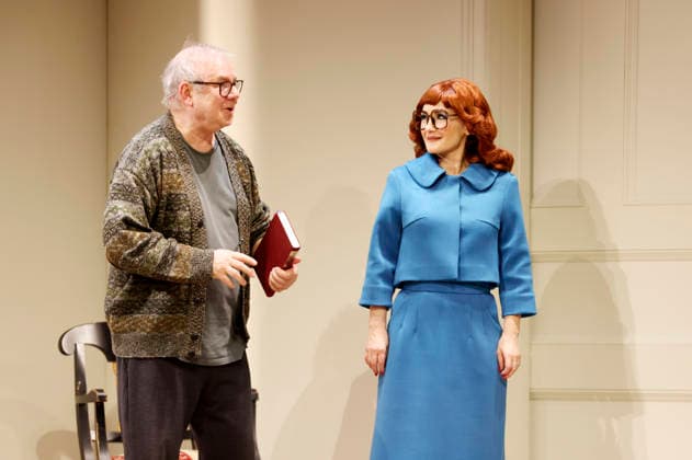 Joachim Krol und Katharine Mehrling bei der Fotoprobe zum Theaterstück Sophia oder Das Ende der Humanisten im Renaissance-Theater. Berlin, 11.03.2026