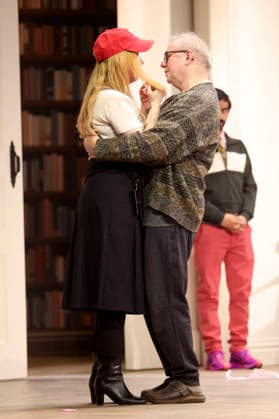 Christin Nichols und Joachim Krol bei der Fotoprobe zum Theaterstück Sophia oder Das Ende der Humanisten im Renaissance-Theater. Berlin, 11.03.2026