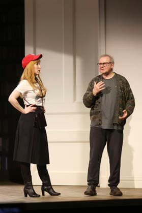 Christin Nichols und Joachim Krol bei der Fotoprobe zum Theaterstück Sophia oder Das Ende der Humanisten im Renaissance-Theater. Berlin, 11.03.2026