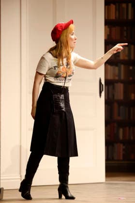 Christin Nichols bei der Fotoprobe zum Theaterstück Sophia oder Das Ende der Humanisten im Renaissance-Theater. Berlin, 11.03.2026