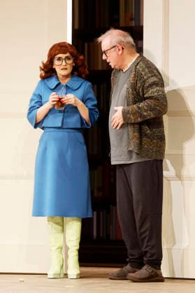 Katharine Mehrling und Joachim Krol bei der Fotoprobe zum Theaterstück Sophia oder Das Ende der Humanisten im Renaissance-Theater. Berlin, 11.03.2026