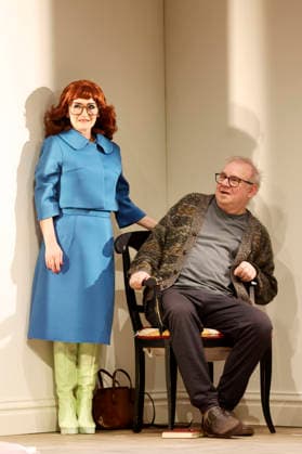 Katharine Mehrling und Joachim Krol bei der Fotoprobe zum Theaterstück Sophia oder Das Ende der Humanisten im Renaissance-Theater. Berlin, 11.03.2026