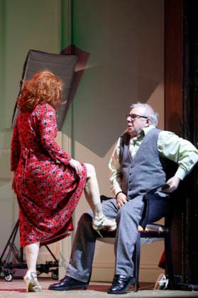 Katharine Mehrling und Joachim Krol bei der Fotoprobe zum Theaterstück Sophia oder Das Ende der Humanisten im Renaissance-Theater. Berlin, 11.03.2026