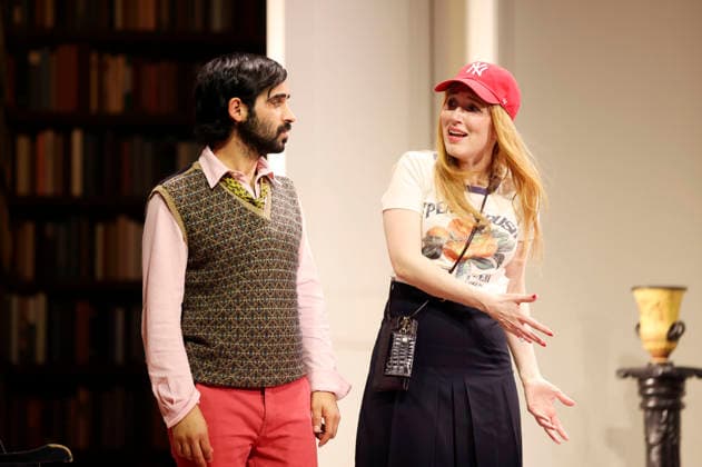 Tanju Bilir und Christin Nichols bei der Fotoprobe zum Theaterstück Sophia oder Das Ende der Humanisten im Renaissance-Theater. Berlin, 11.03.2026