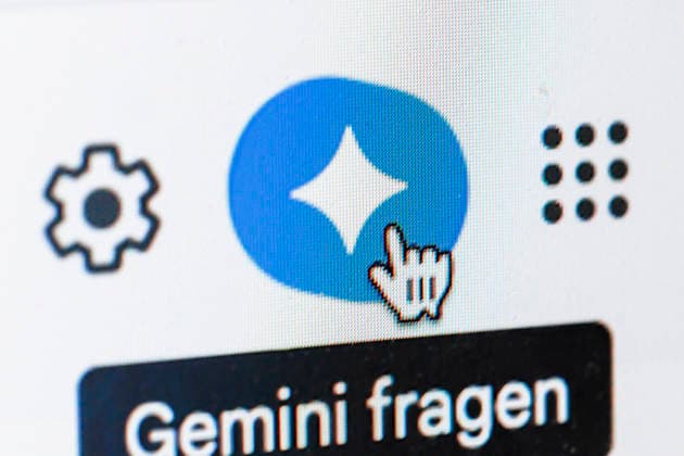 Symbolfoto zum Thema Google Gemini. Das Logo von Google Gemini ist auf einem Computerbildschirm zu sehen. Berlin, 12.03.2026. Berlin Deutschland *** Symbol photo for Google Gemini The Google Gemini logo can be seen on a computer screen Berlin, 12 03 2026 Berlin Germany Copyright: xThomasxTrutschelx