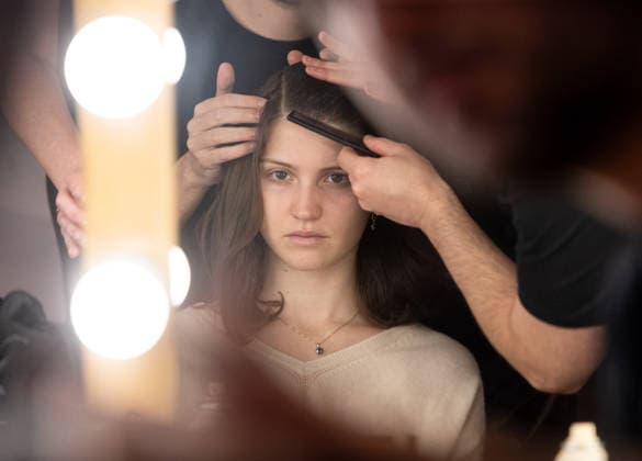 Inaugural OMODA Madrid es Moda fashion show at Plaza de Espana Backstage of the inaugural OMODA Madrid es Moda fashion show at Plaza de Espana, March 12, 2026, in Madrid Spain Organized by the Asociación Creadores de Moda de Espana ACME and the Madrid City Council, the show brings together 24 designers on an outdoor catwalk with the historic buildings of the square as a backdrop, combining established names - Devota Lomba, Roberto Verino, Roberto Torretta, Oteyza - with avant-garde firms such as Eduardo Navarrete and Dominnico 12 MARCH 2026 Madrid Madrid Spain  Copyright: xEduardoxParrax 7360576
