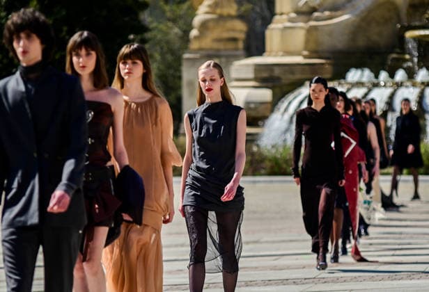March 12, 2026, Madrid, Madrid, SPAIN: Models walk the runway on the urban catwalk set up in Plaza de EspaoÂ±a during the opening event of OMODA Madrid es Moda, marking the start of Madrid Fashion Week. The show brings together 25 Spanish independent fashion designers in one of the capital s most iconic locations. Madrid SPAIN  - ZUMAz108 20260312_znp_z108_027 Copyright: xRichardxZubelzux
