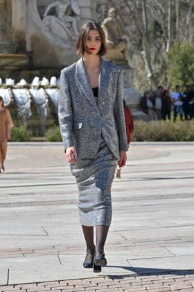 March 12, 2026, Madrid, Madrid, Spain: Model walks the runway during the opening show of OMODA MADRID ES MODA, at Plaza de EspaoÂ±a in Madrid, Spain. Madrid Spain  - ZUMAc312 20260312_zsp_c312_032 Copyright: xOscarxManuelxSanchezx