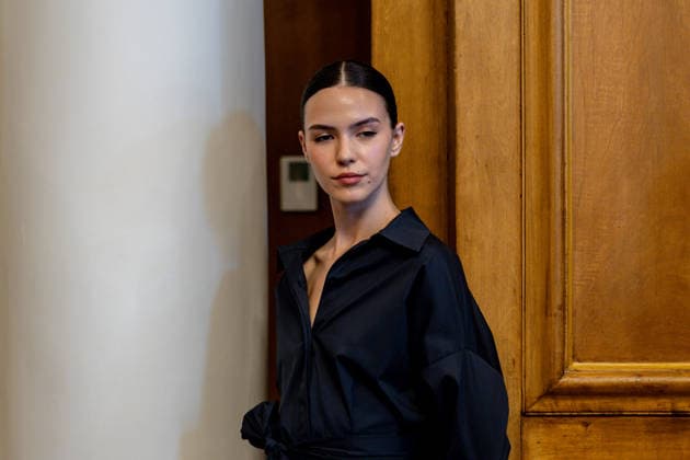 Juan Avellaneda presents his new Spring Summer 2026 collection A model poses during the presentation of the Juan Avellaneda x See Iou Spring Summer 2026 collection, March 12, 2026, in Madrid Spain The Avellaneda event adopts the format of an exclusive trunk show The Juan Avellaneda x See Iou collaboration, active since 2020, fuses the timeless elegance and Mediterranean spirit of the designer - known for his floral prints and tailoring - with the ethical and sustainable approach of See Iou, active since 2020, fuses the timeless elegance and Mediterranean spirit of the designer - known for his floral prints and tailoring - with the ethical and sustainable approach of See Iou, offering affordable womens fashion made in Spain 12 MARCH 2026 SH  Copyright: xRicardoxRubiox 7361590