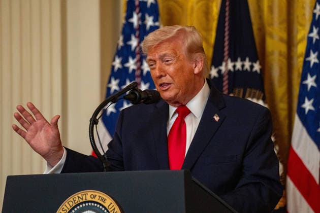 March 12, 2026, Washington, Dc, United States: President DONALD TRUMP and First Lady MELANIA TRUMP hosted a WomenÃ¢â‚¬â ¢s History Month observance at the White House on March 12, 2026. Washington United States - ZUMAl312 20260312_znp_l312_018 Copyright: xAndrewxLeydenx
