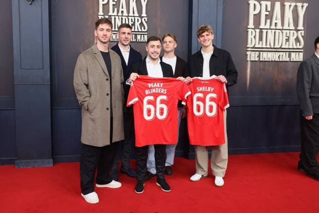 Premiere Peaky Blinders Ð The Immortal Man Carl Klaus, Andrej Ilic, Josip Juranovic, Andreas Schäfer, Aljioscha Kemlein Premiere Peaky Blinders Ð The Immortal Man im Kino International Berlin Datum: 12.03.2026 Copyright: xEventpress Kratschx