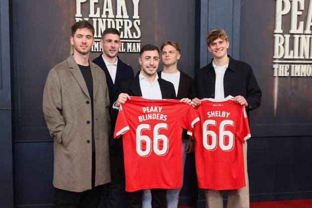Premiere Peaky Blinders Ð The Immortal Man Carl Klaus, Andrej Ilic, Josip Juranovic, Andreas Schäfer, Aljioscha Kemlein Premiere Peaky Blinders Ð The Immortal Man im Kino International Berlin Datum: 12.03.2026 Copyright: xEventpress Kratschx