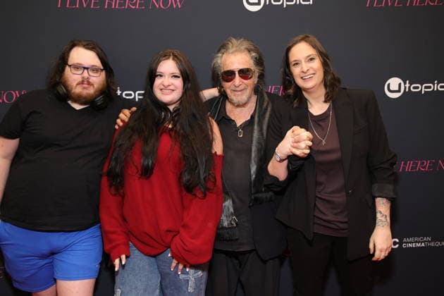 Los Angeles CA, March 12: Anton James Pacino, Olivia Pacino, Al Pacino and Julie Pacino at the premiere of I Live Here Now at the Aero Theatre on March 12, 2026 Credit: USA - ZUMAa123 20260312_zaa_a123_020 Copyright: xAdMediax