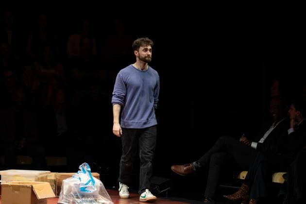 March 12, 2026, Bronx, New York, USA: Daniel Radcliffe bows during curtain call at opening night for Every Brilliant Thing at Hudson Theatre in New York, NY on March 12, 2026. Bronx USA - ZUMAr339 20260312_znp_r339_032 Copyright: xLevxRadinx