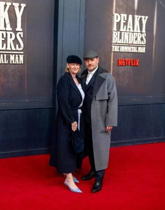Kino, Filmpremiere von Peaky Blinders, The Immortal Man im Kino International in Berlin, im Bild v. l. Trainer Steffen Baumgart (1. FC Union Berlin) und Frau Katja, 12.03. 2026, Copyright: xMatthiasxKochx