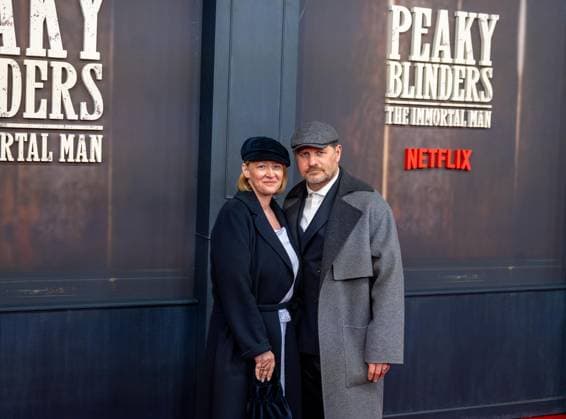 Kino, Filmpremiere von Peaky Blinders, The Immortal Man im Kino International in Berlin, im Bild v. l. Trainer Steffen Baumgart (1. FC Union Berlin) und Frau Katja, 12.03. 2026, Copyright: xMatthiasxKochx