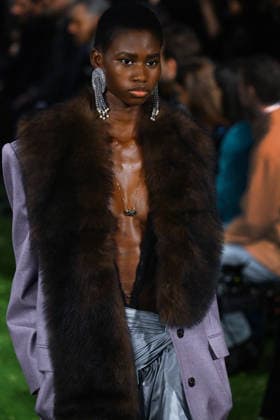 Valentino Runway - Rome A model walks the runway at Italian fashion house Valentino Show ‘Interferenze’ Fall Winter 2026 collection at Palazzo Barberini in Rome, Italy on March 12, 2026, two months after the death of founder Valentino Garavani. Italian fashion house Valentino returned to its roots with an evocative catwalk show held in the galleries of the Palazzo Barberini, a Baroque palace now home to masterpieces of the greatest artists of the Renaissance. Photo by Eric Vandeville ABACAPRESS.COM Rome Italy  Copyright: xVandevillexEric ABACAx