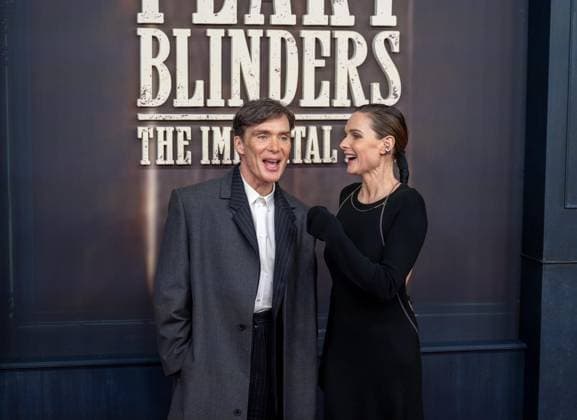 Kino, Filmpremiere von Peaky Blinders, The Immortal Man im Kino International in Berlin, im Bild, v. l. Schauspieler Cillian Murphy, Schauspielerin Rebecca Ferguson, 12.03. 2026, Copyright: xMatthiasxKochx