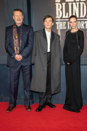 abb Steven Knight, Cillian Murphy und Rebecca Ferguson zu Gast auf dem roten Teppich bei der Netflix Film Premiere von PEAKY BLINDERS THE IMMORTAL MAN im Kino International Berlin am Donnerstag 12.03.2026 in Berlin Berlin Deutschland
