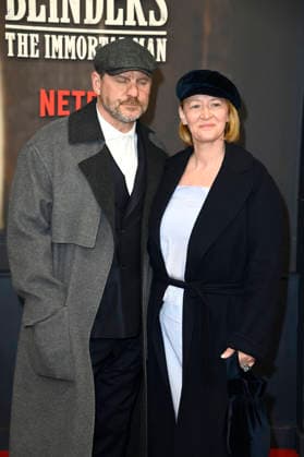 Steffen Baumgart mit Ehefrau Katja Baumgart bei der Premiere des Netflix-Films Peaky Blinders: The Immortal Man im Kino International. Berlin, 12.03.2026