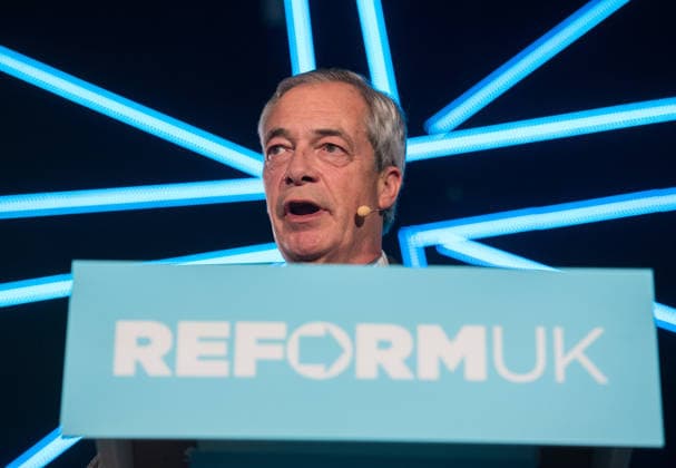 March 12, 2026, Swindon, Wiltshire, UK: Swindon, UK. NIGEL FARAGE, the leader of the political party Reform UK, at a Reform UK Swindon Local Election Rally with local MP Danny Kruger and hosted by Reform Chairman Dr. David Bull at the Meca Swindon venue, in the run up to the local elections in May. Swindon UK  - ZUMAl94_ 20260312_zaf_l94_035 Copyright: xSimonxChapmanx