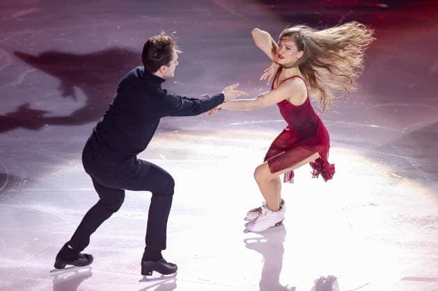 RUSSIA, ST PETERSBURG - MARCH 12, 2026: Ice dancers Vasilisa Kaganovskaia and Maxim Nekrasov perform during a concert marking Russian figure skating coach Alexei Mishin s 85th birthday at Yubileyny Sports Palace St Petersburg Russia  - ZUMAt113 20260312_zaa_t113_626 Copyright: xPeterxKovalevx