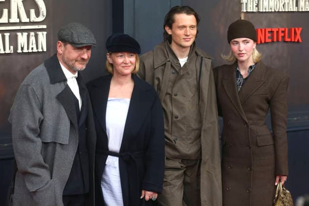 Steffen Baumgart, Katja Baumgart, Fabian Reese und Johanna Grünewald bei der Premiere des Netlflix-Films Peaky Blinders: The Immortal Man im Kino International. Berlin, 13.03.2026