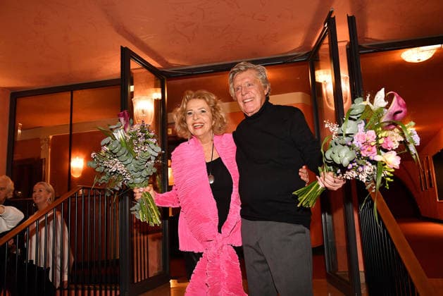 Michaela May und Sigmar Solbach bei Der Abschiedsbrief Theater Premiere am 12.03.2026 in der Komoedie Bayerischer Hof in Muenchen Der Abschiedsbrief Premiere in der Komoedie im Hotel Bayerischer Hof in Muenchen
