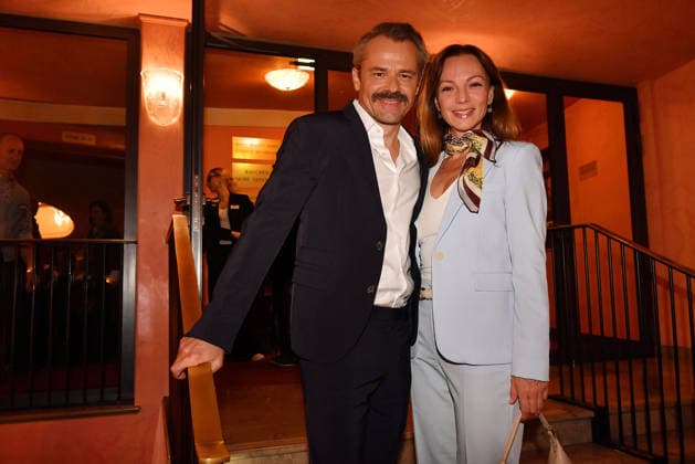 Sven Waasner und Viola Wedekind bei Der Abschiedsbrief Theater Premiere am 12.03.2026 in der Komoedie Bayerischer Hof in Muenchen Der Abschiedsbrief Premiere in der Komoedie im Hotel Bayerischer Hof in Muenchen