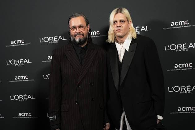 Designer Xavi García and Franx de Cristal at photocall for the L Oréal Awards 2026 in Madrid, Spain, on Thursday, 12 March 2026. Cordon Press 
